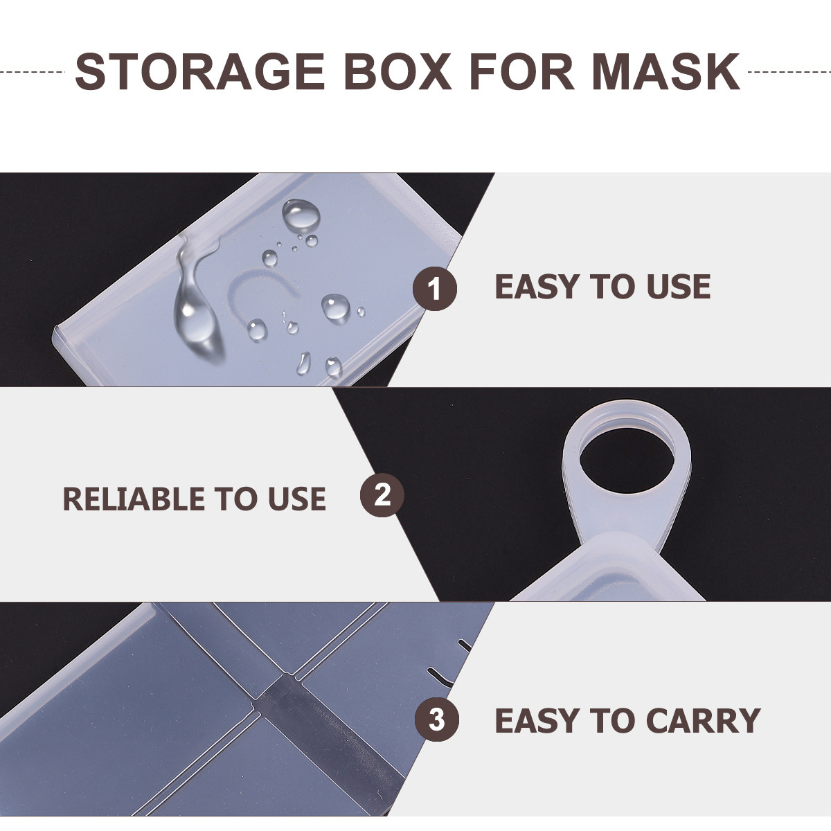 2Pcs Food Grade Silicone Mask  - Face Mask Storage Box ulasan dan harga