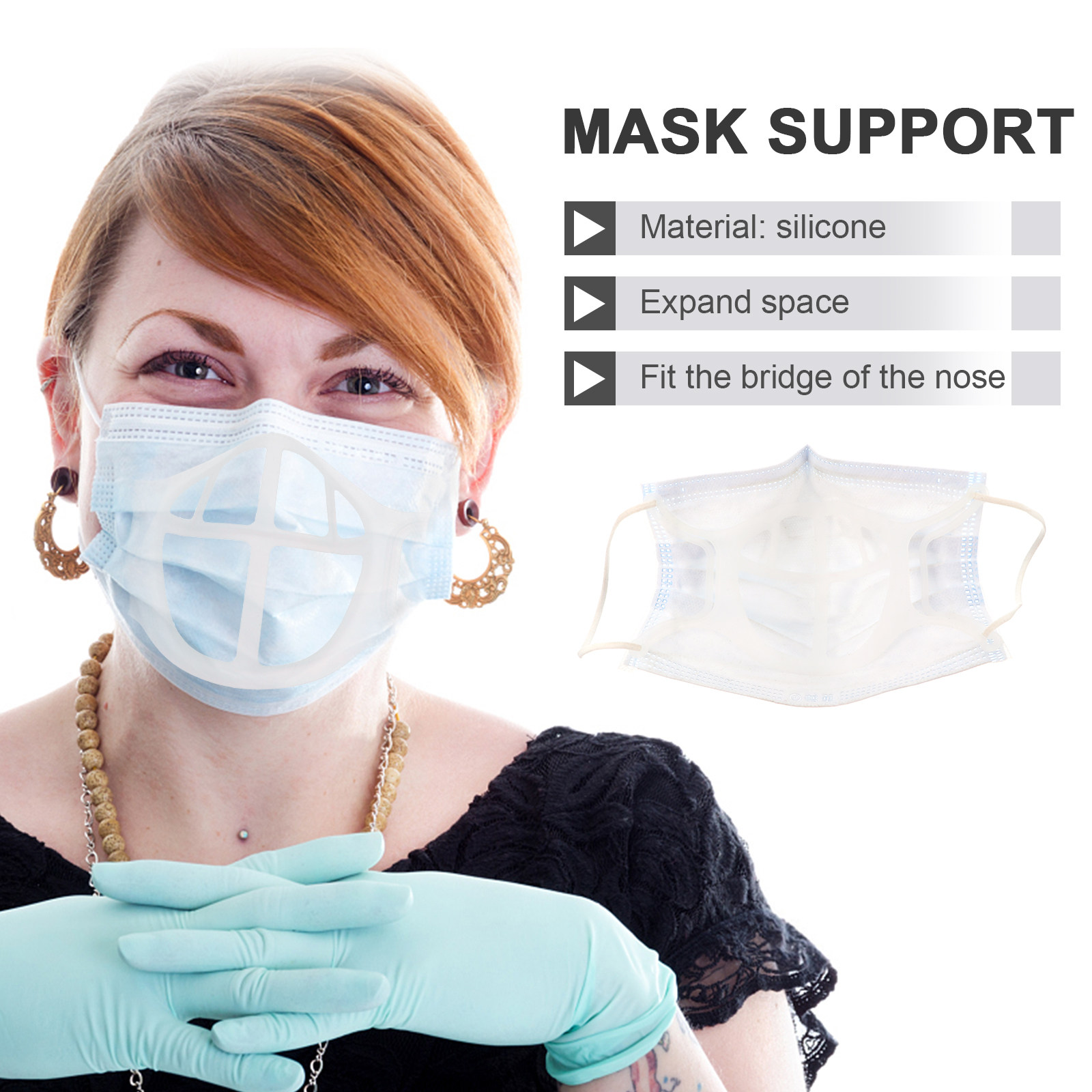 5Pcs Breathable Mask Holder Si - Silicone Mask Bracket ulasan dan harga