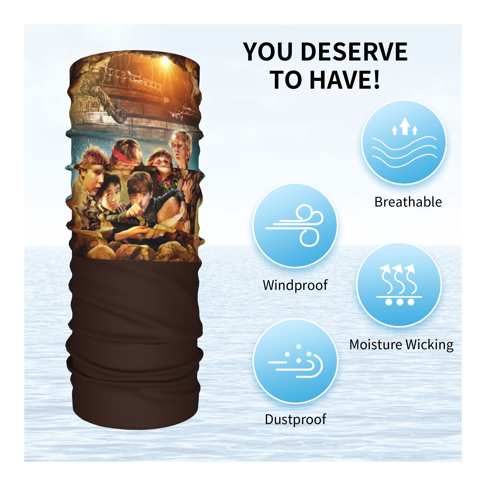 Custom The Goonies Poster Styl - Neck Gaiter Face Cover ulasan dan harga