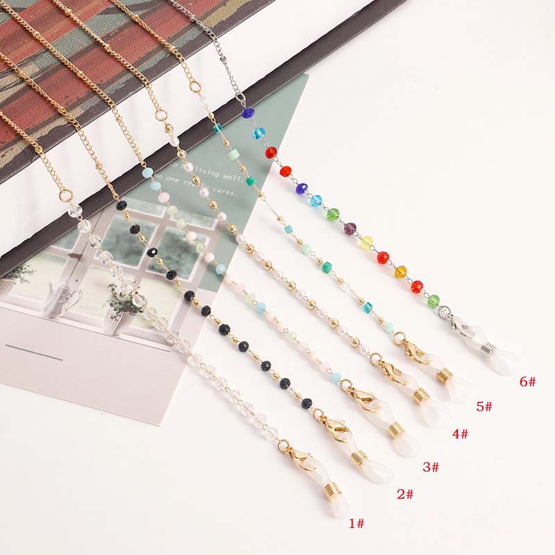 New Fashion Colorful Crystal G - Mask Chain Holder ulasan dan harga