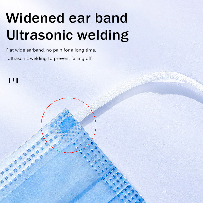 10-500pcs Disposable Adults In - Disposable Mask Blue ulasan dan harga