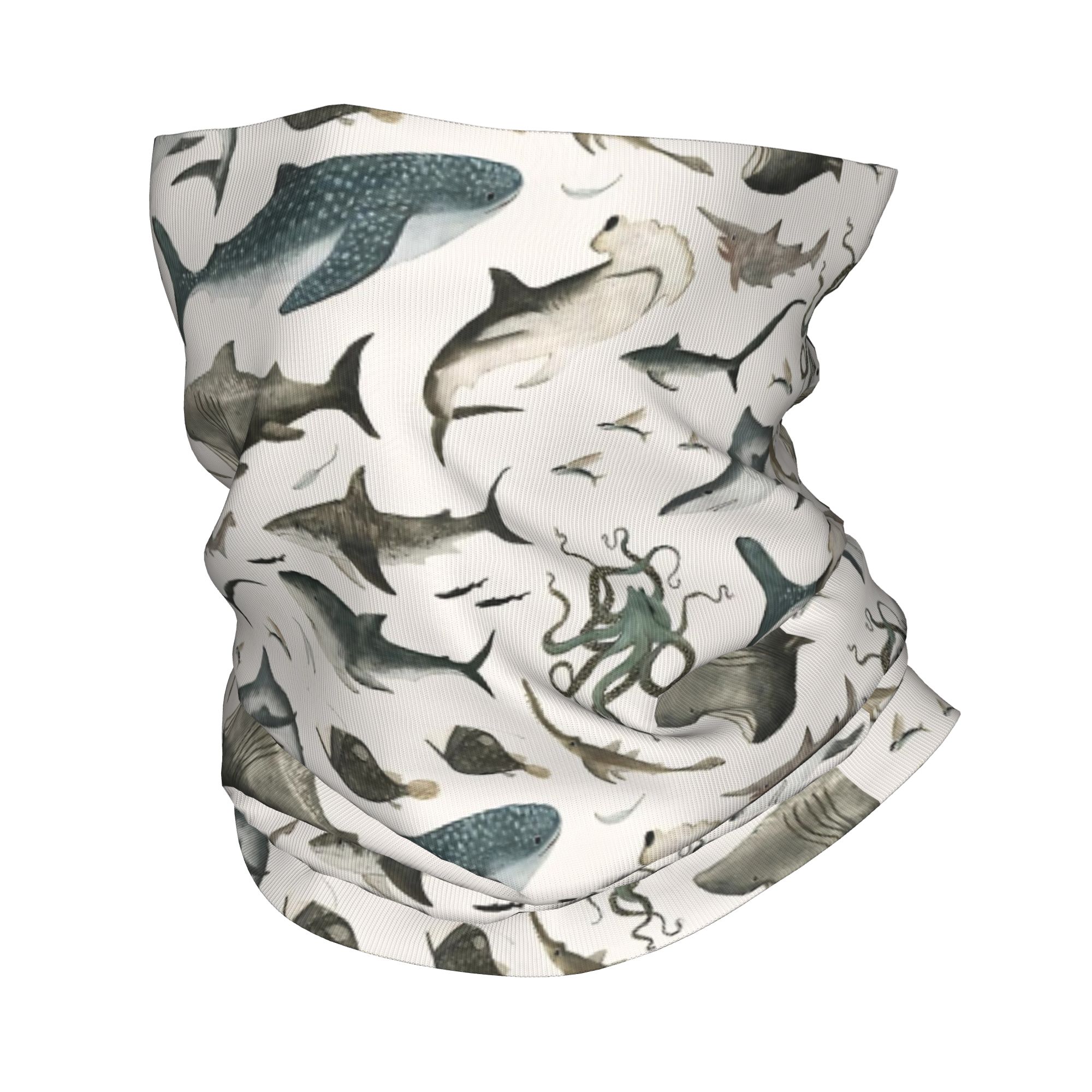 Shark Ocean Animal Sharks Band - Neck Gaiter Face Cover ulasan dan harga