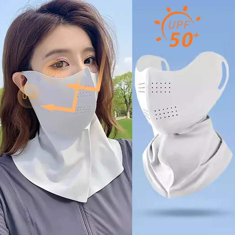 UV Protection Ice Silk Face Ma - Sports Mask Breathable ulasan dan harga