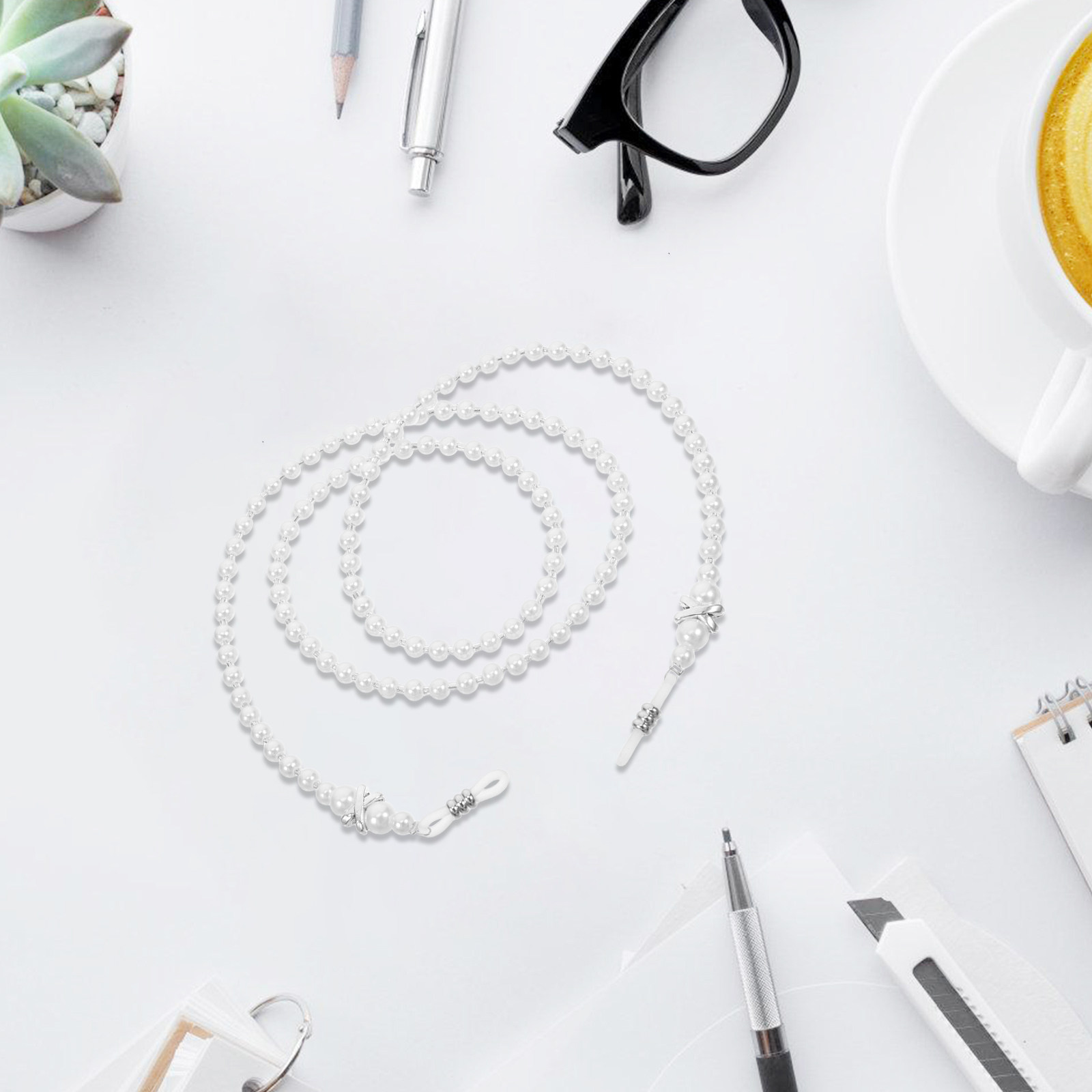 Elegant Pearl Eyeglass Cord fo - Mask Chain Holder ulasan dan harga